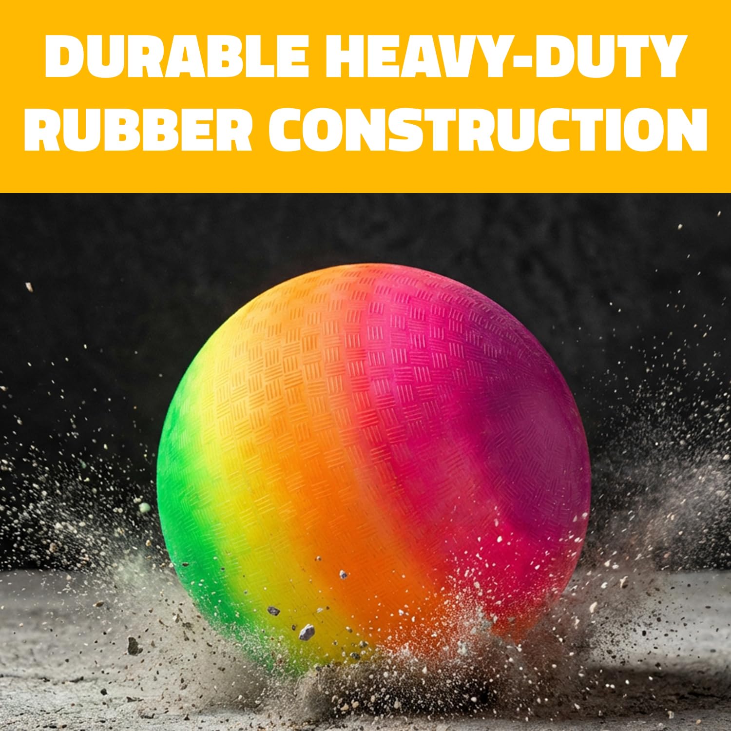 Rhode Island Novelty rainbow ball ships deflated for easy storage and setup.