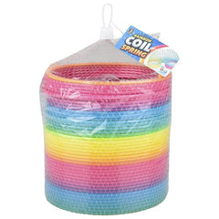 Rhode Island Novelty rainbow jumbo coil spring color cascade on display