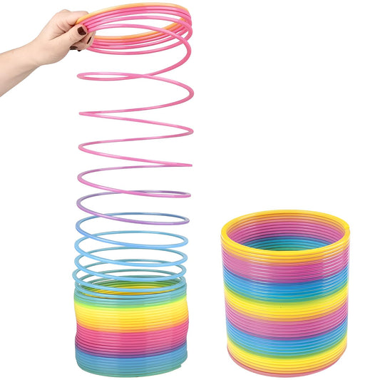 Rhode Island Novelty rainbow jumbo coil spring in 7-inch size for colorful play