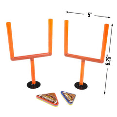 Rhode Island Novelty suction cups stabilize the goalposts for steady play.