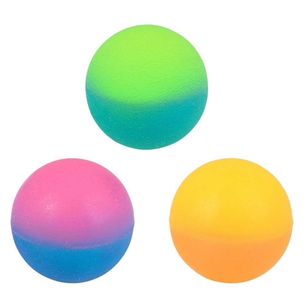 Rhode Island Novelty transparent icy bounce ball with icy outer layer for eye-catching play.