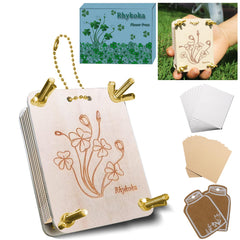 Rhykoka pocket flower press in gold with six layers for portable pressing
