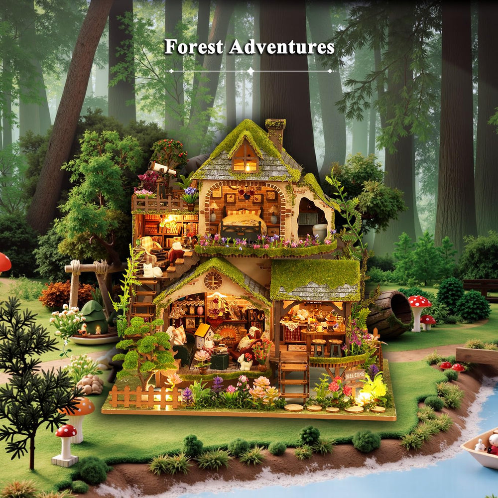 RHZN dollhouse kit forest adventure with thoughtful detail for home decor.