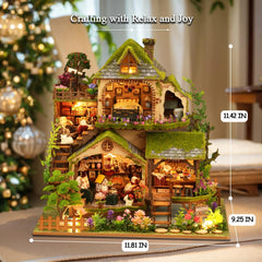 RHZN led-light-dollhouse-kit glows softly for ambient display.