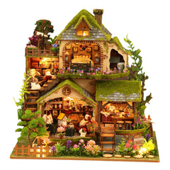 RHZN miniature house kit assembly scene ready for display.