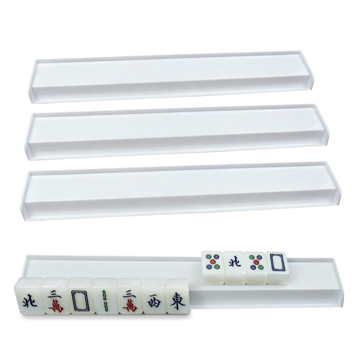 Riamch 4-pack mahjong racks for streamlined setup during games