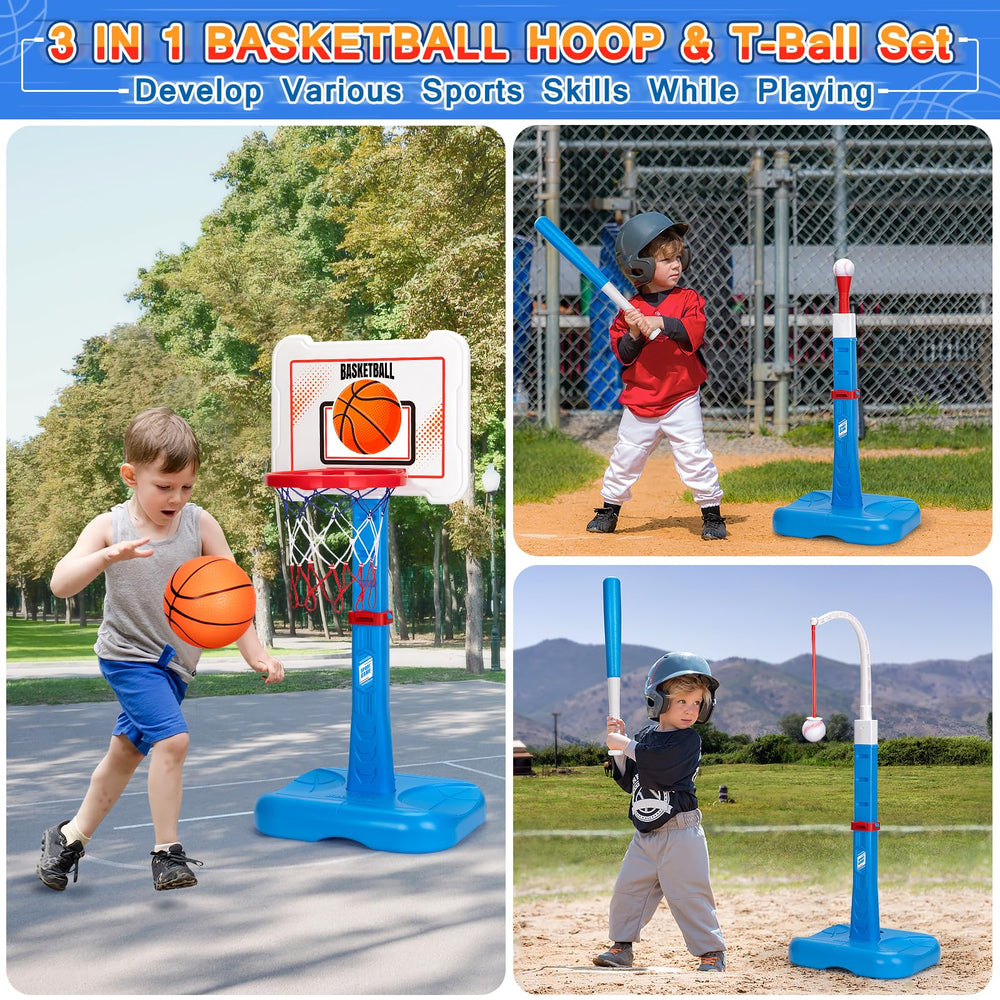 RIANEAN 3-in-1 T-ball set ready for growth and hand-eye coordination.