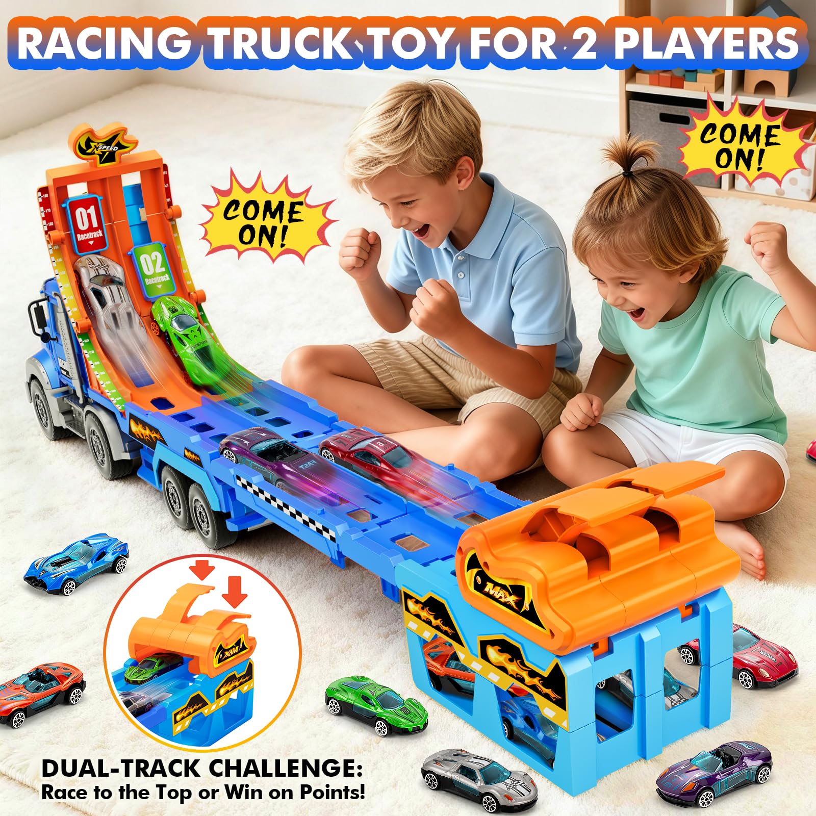 RIANEAN foldable race track extended for epic duels and solo races