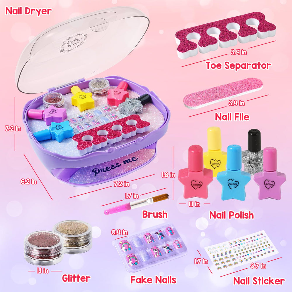RIANEAN false nails let kids try nail art safely and quickly.