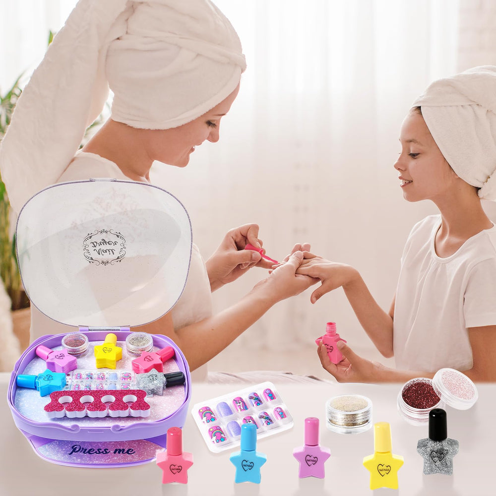 RIANEAN purple nail dryer speeds drying with gentle air for little hands.