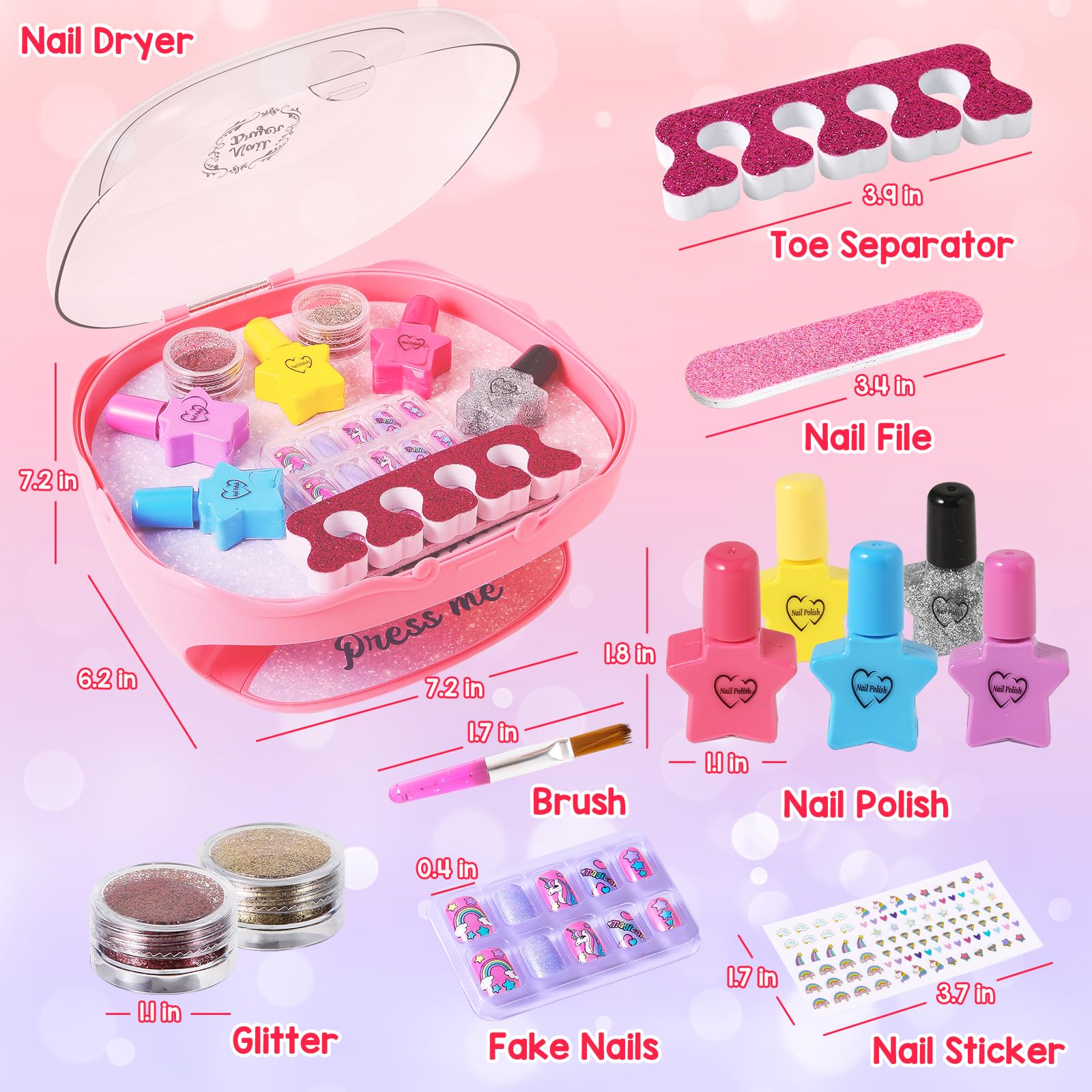 RIANEAN nail file and brush set for precise shaping