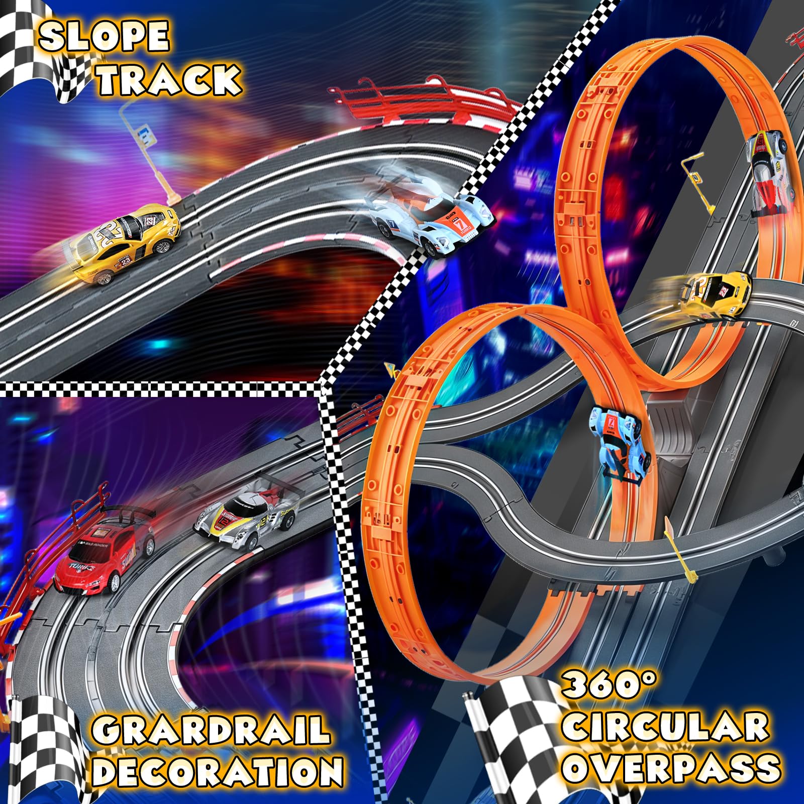 RIANEAN LED-lit track sections enhance realism and visibility.