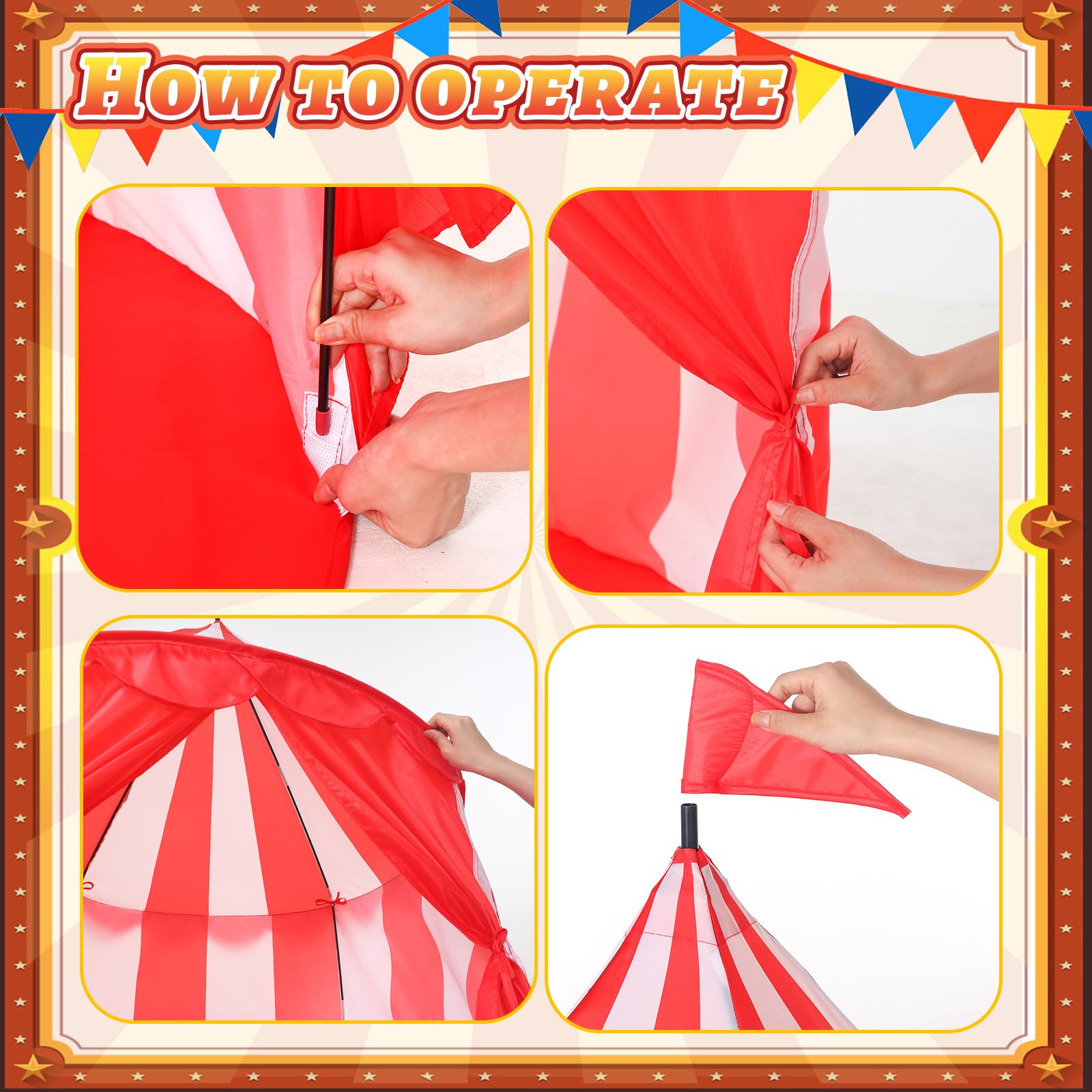 Ribbonlic Circus Tent red white design brightens any room