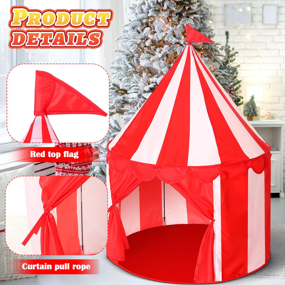 Ribbonlic Circus Tent easy assembly for quick setup