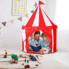 Ribbonlic tent for indoor and outdoor play sessions