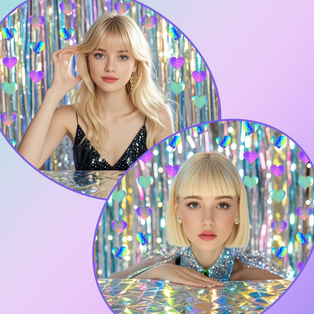 Ricawa tinsel foil fringe curtain frames entrances and photo spots with glittering energy.