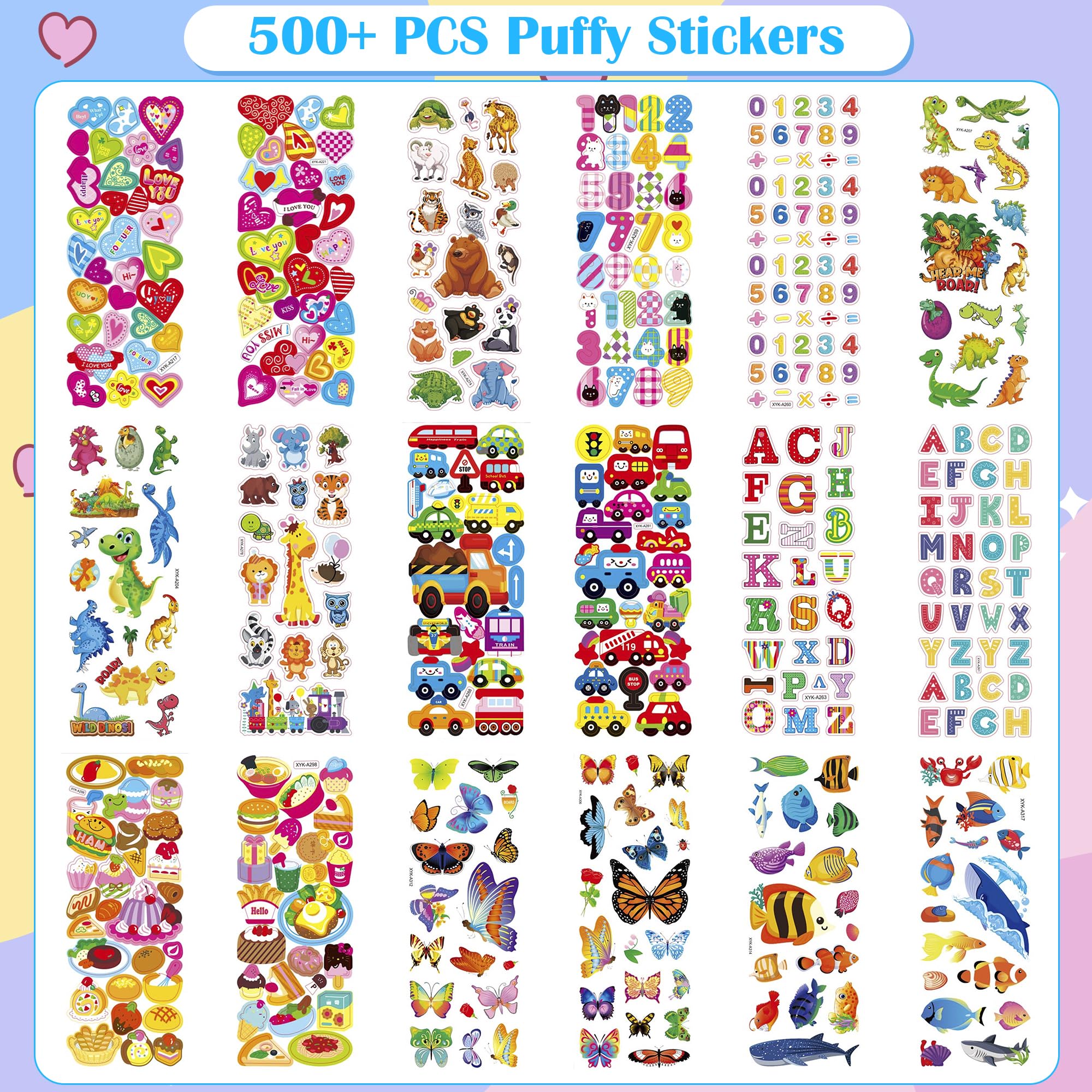 Riccioofy animal and dinosaur stickers ideal for sticker books and classroom activities