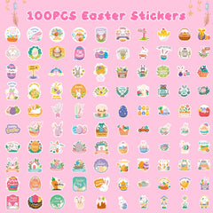 Riccioofy bunny-themed stickers for kids' party favors and festive Easter decor.