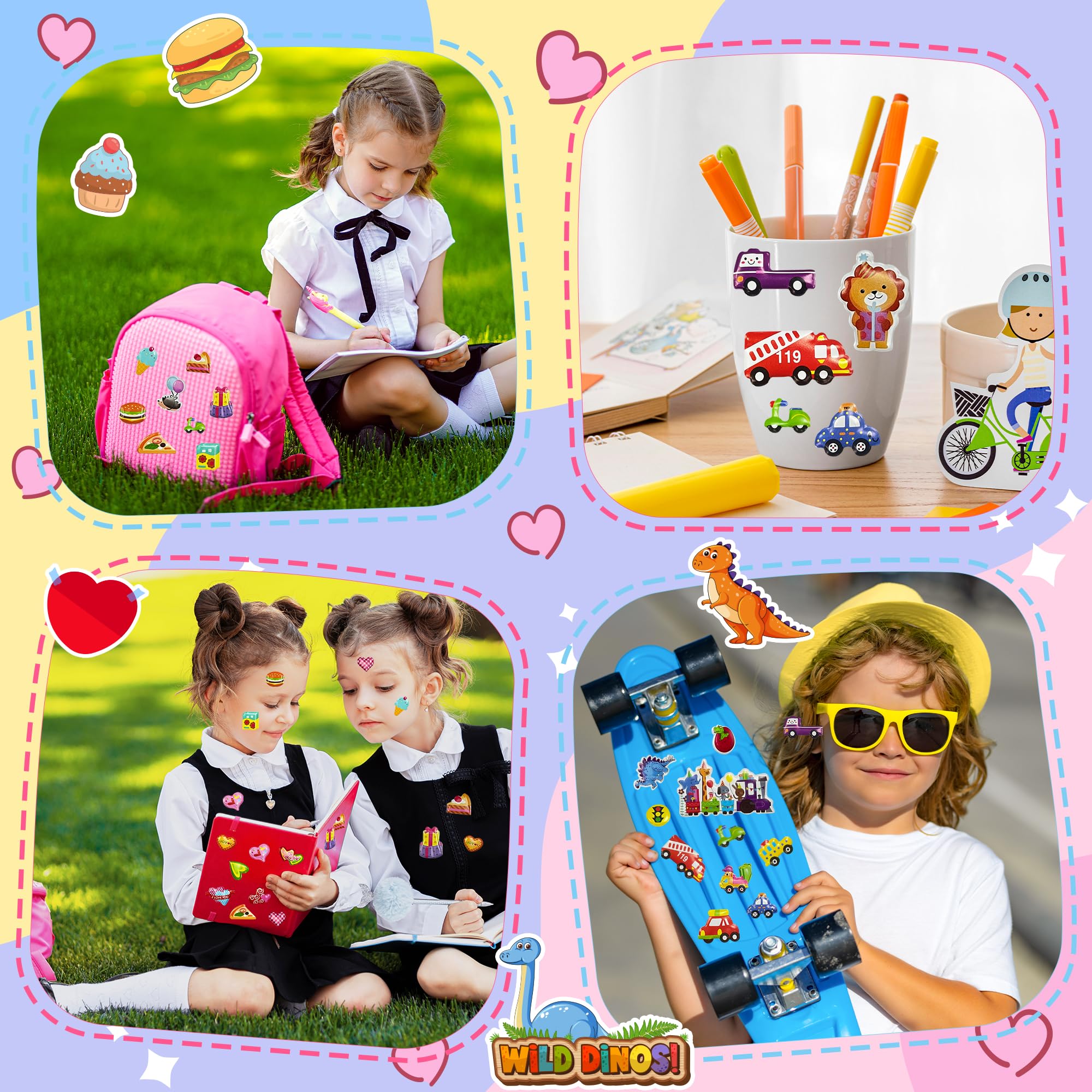 Riccioofy kid-friendly stickers suited for back-to-school and gift-ready crafts