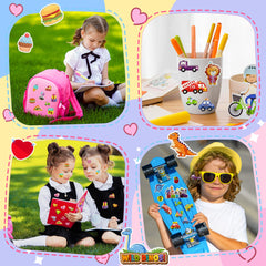 Riccioofy kid-friendly stickers suited for back-to-school and gift-ready crafts