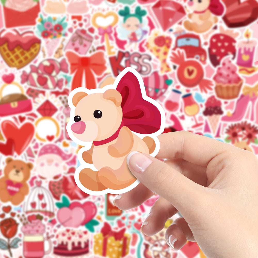 Riccioofy Valentines stickers animals designs for scrapbooks and party favors