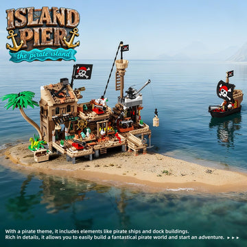 RiceBlock Pirate Town House Captains Quarters showcases treasure maps and coins for treasure hunts