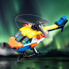 RiceBlock Water Helicopter enables aerial views during ocean exploration pretend-play.