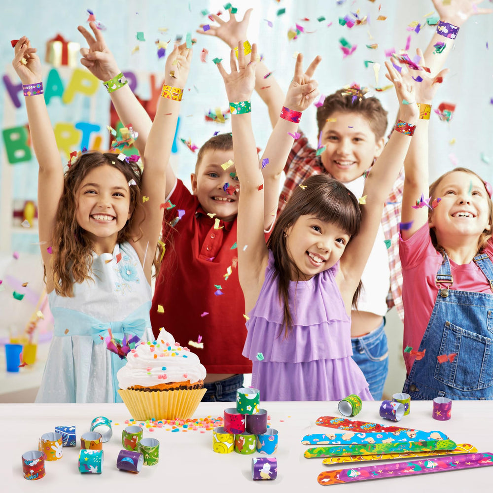 RICEDUO slap bracelets party-favors design, perfect for classroom prizes and events