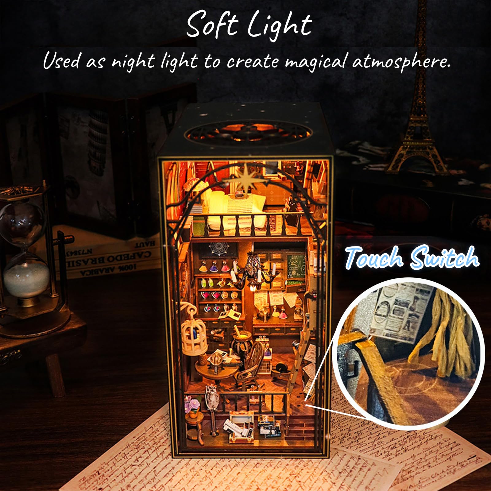 RICFURPET Mira 3D puzzle dollhouse showcases intricate craftsmanship for adults.