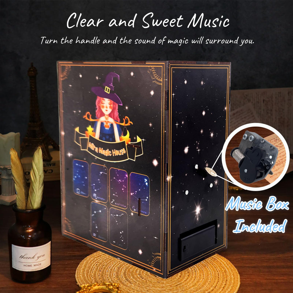 RICFURPET Mira LED lights illuminate the miniature scene with a soft glow.