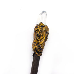 Rich Boxer handcrafted wand displays natural wood grain for collectors.