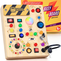 RichBoy busy board showing 37-in-1 activities for hands-on learning and exploration