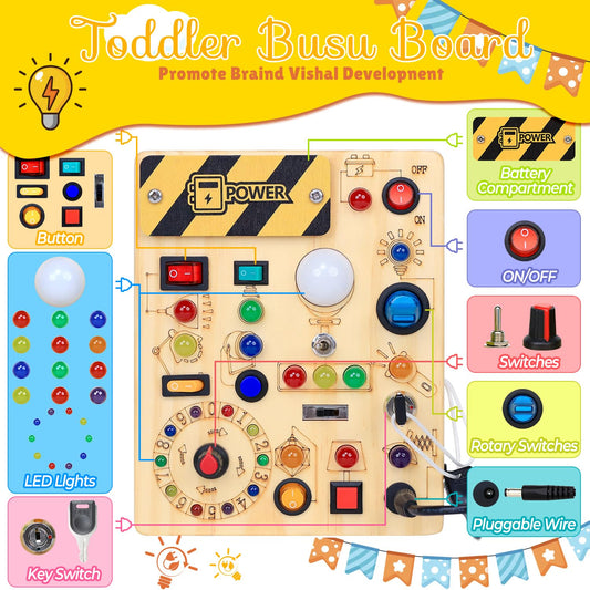 RichBoy busy board LED light panel with colorful light responses for engagement