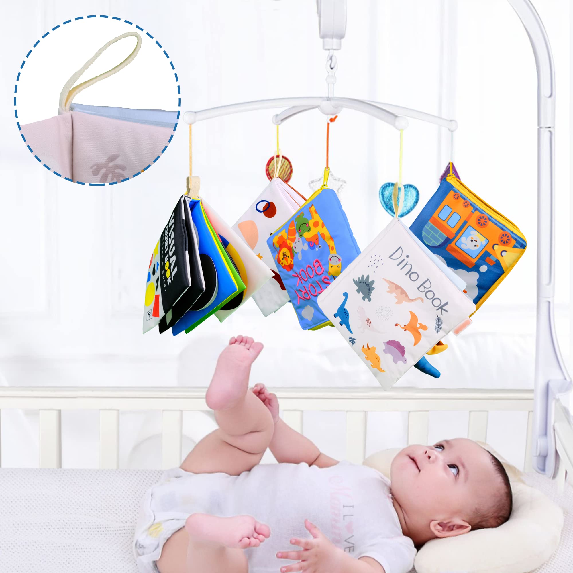 Richgv fabric ring attachment secures toy to stroller or car seat