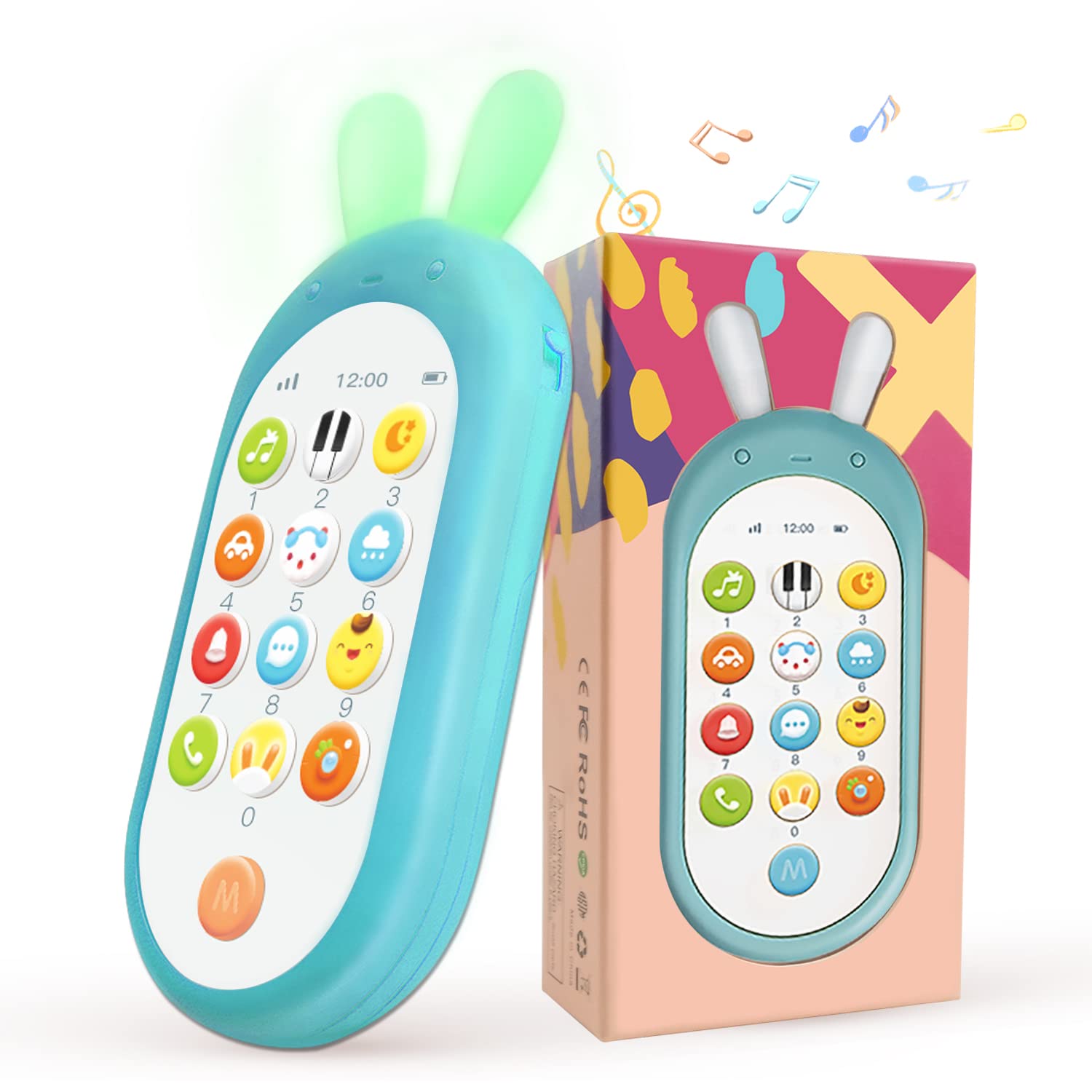 Richgv Baby Phone with 12 learning modes sparks early exploration