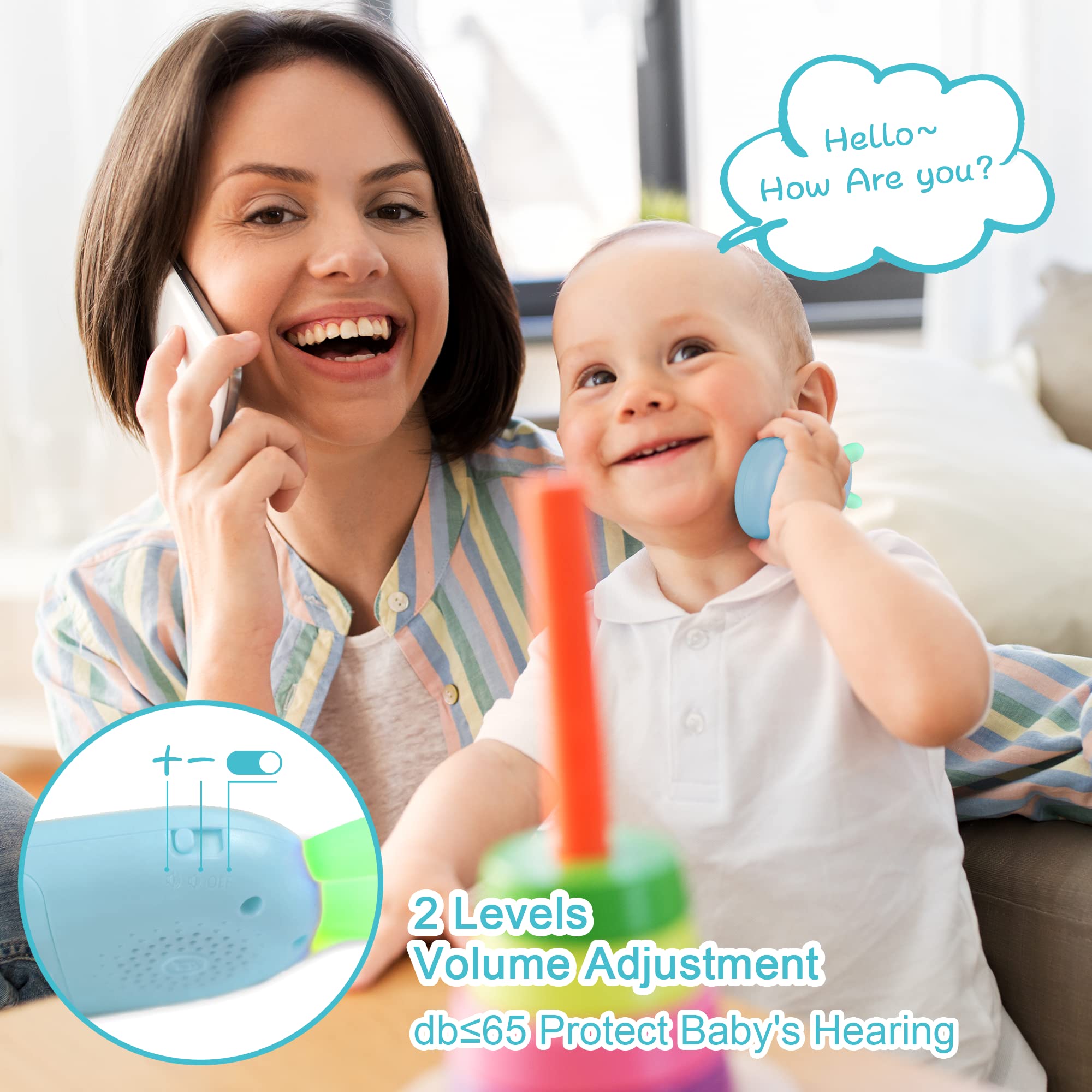 Richgv Baby Phone teething-friendly design supports soothing play