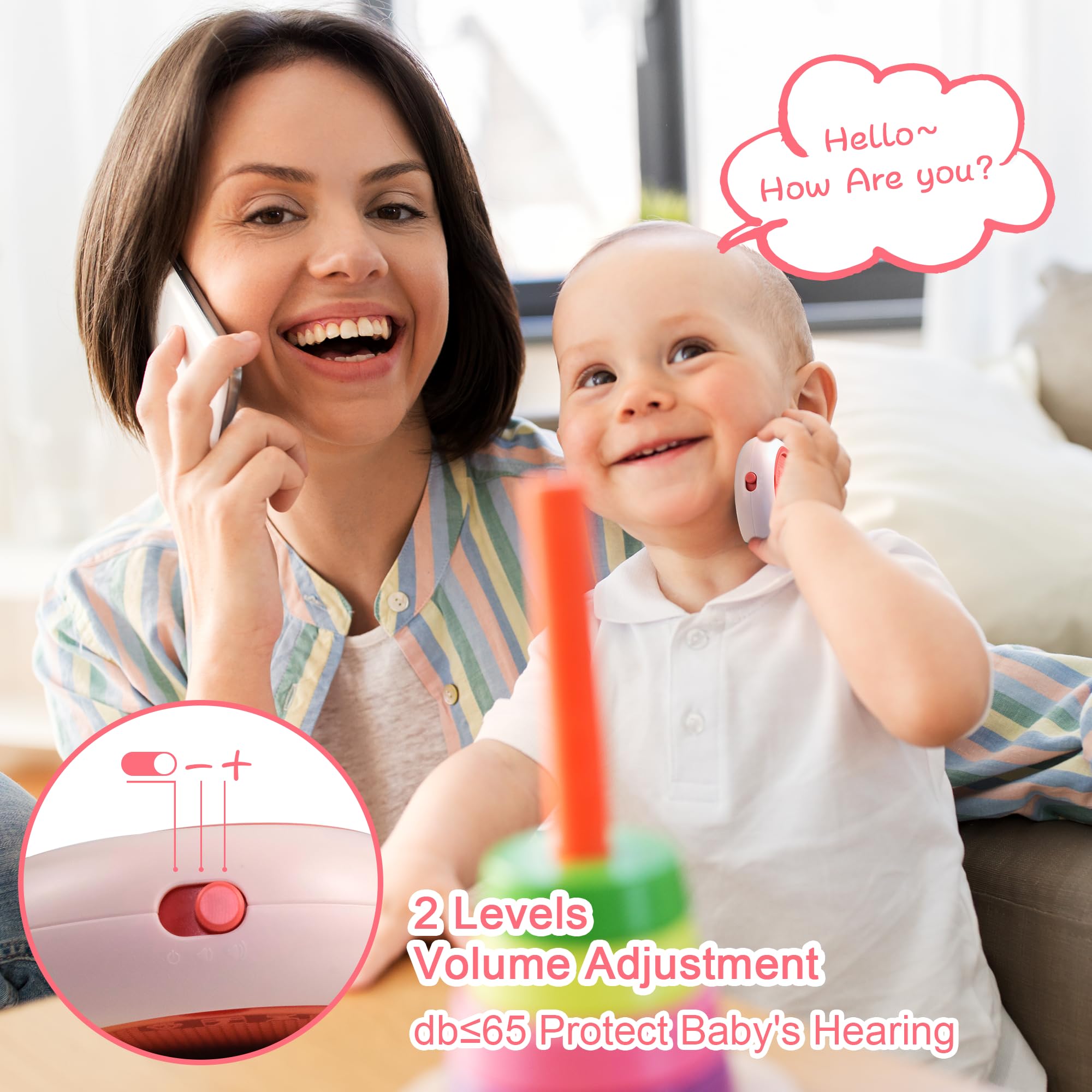 Richgv dinosaur baby phone color lights highlight sensory engagement and visual tracking