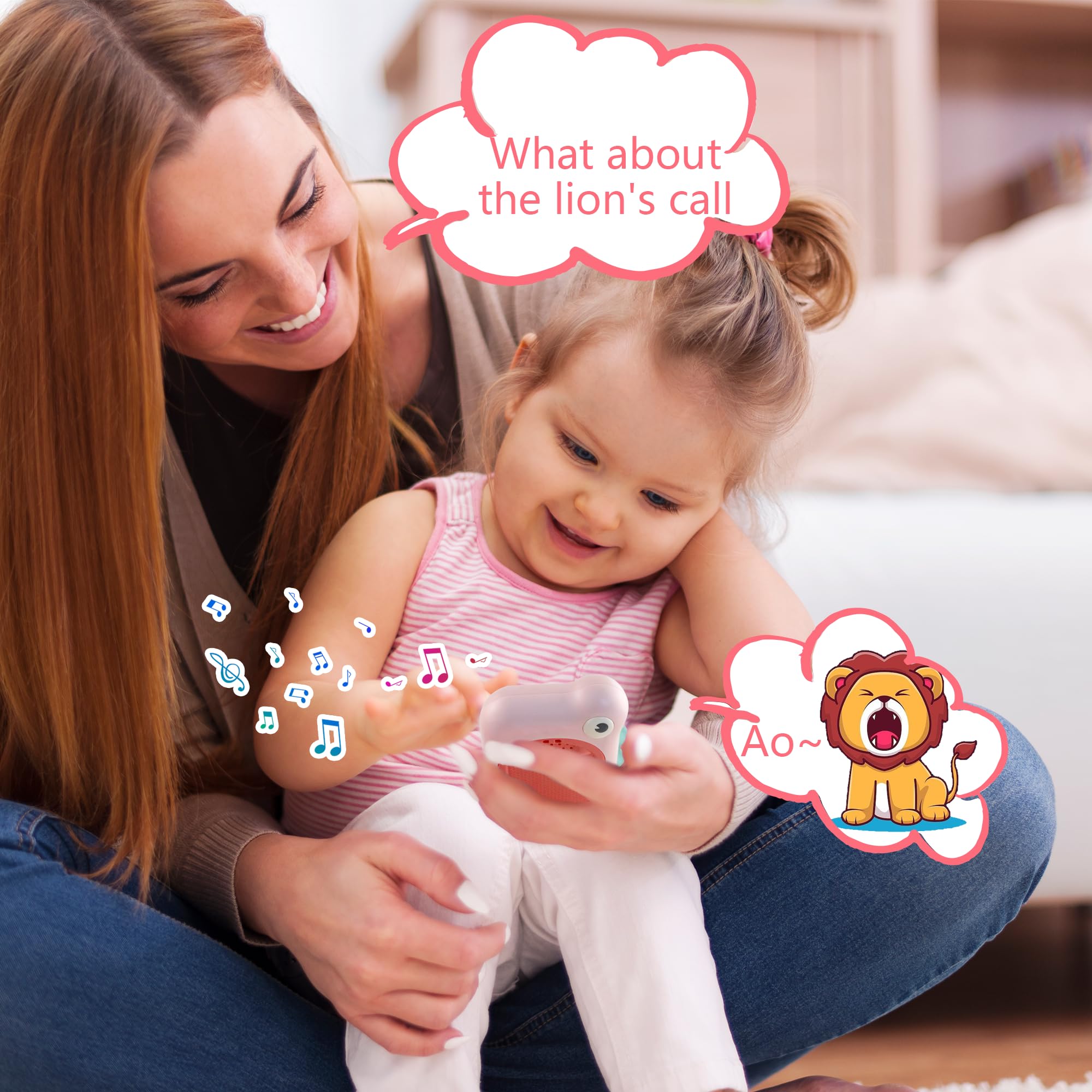 Richgv dinosaur baby phone in hand demonstrates ergonomic design for small hands