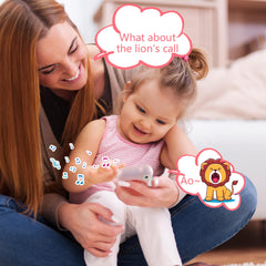 Richgv dinosaur baby phone in hand demonstrates ergonomic design for small hands