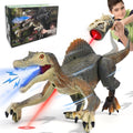 Richgv Spinosaurus glows while chasing a light for immersive play.