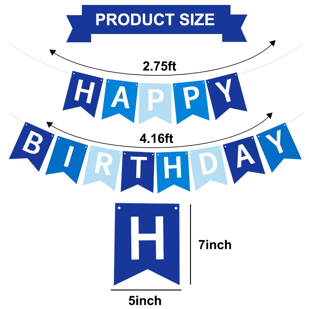 RICHHHA navy blue banner pre-strung saves time with easy hanging