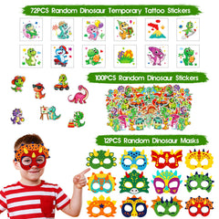 RichSmile dinosaur stickers set for decorating invites and goody bags
