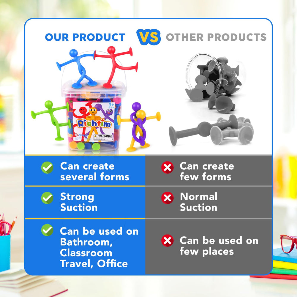 Richtim Suction Cup toy popping sound enhances focus during quiet moments