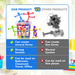 Richtim Suction Cup toy popping sound enhances focus during quiet moments
