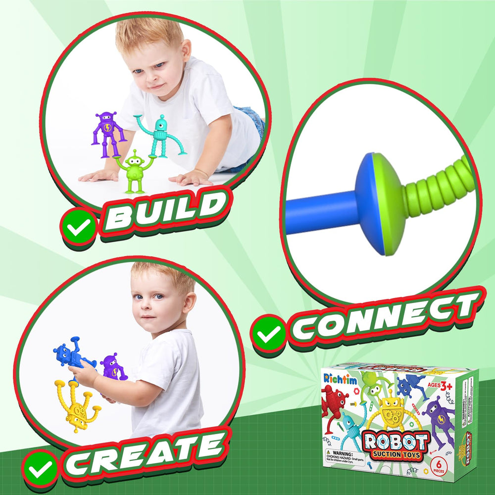 Richtim travel-friendly suction toys stay secure on car trips.