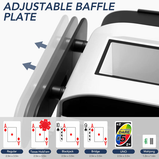 Richwon automatic card shuffler one-touch shuffle for quick gameplay
