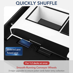 Richwon shuffler operates quietly to enhance focus during games