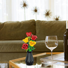 RIESEK Rose Bouquet Building Set gift box ideal for gifting.