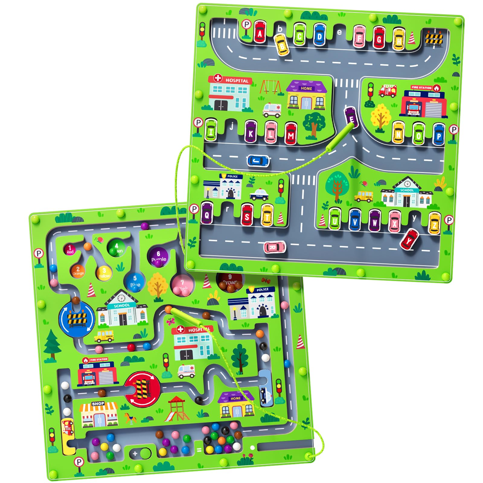 rifamee car alphabet maze board fosters letter recognition through play