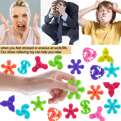 Riferg spinners with rounded plastic edges for safety.